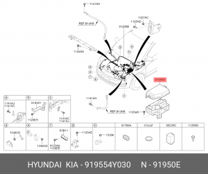 Крышка блока предохранителей 919554Y030 HYUNDAI KIA