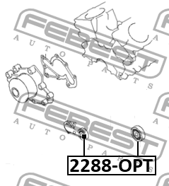 Ролик обводной KIA SPORTAGE 2004-2006 2288-OPT 2288-OPT FEBEST