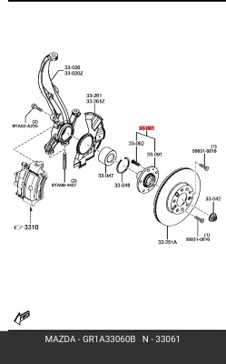 СТУПИЦА ПЕРЕДНЯЯ GR1A33060B MAZDA