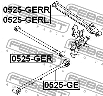 Рычаг подвески 0525-GERR 0525-GERR FEBEST