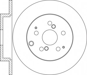 Диск тормозной HONDA MR-V (03-) задний (1шт.) NIBK RN1414 NIBK