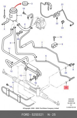 кольцо уплотнительное!\ FORD 5 253 321 FORD