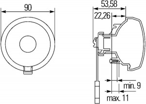 Указатель передний поворота 2BA 965 039-147 (ан. 2BA 965 039-141) 2BA965039-147 HELLA
