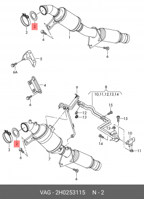 ПРОКЛАДКА  2H0253115 2H0 253 115 VAG