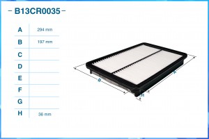 Фильтр воздушный B13CR0035 B13CR0035 CWORKS