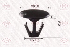 КРЕПЛЕНИЕ УПЛОТНИТЕЛЯ КАПОТА HONDA CIVIC 95-99 TJB1064 TATSUMI