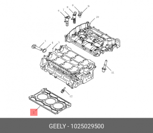 Прокладка головки блока GEELY Coolray OE 1025029500 GEELY