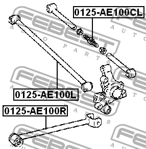 Рычаг подвески 0125-AE100R 0125-AE100R FEBEST