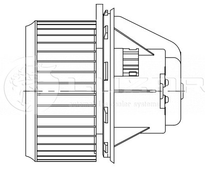 Вентилятор отопителя в сборе для КкамАЗ-5490 (A0038300108) (ООО Лузар г. Санкт-П LFH0790 LUZAR