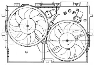 Э/вентиляторы охл. с кожухом (2 вент.) для а/м Fiat Ducato (06-)  LFK1680 LFK1680 LUZAR