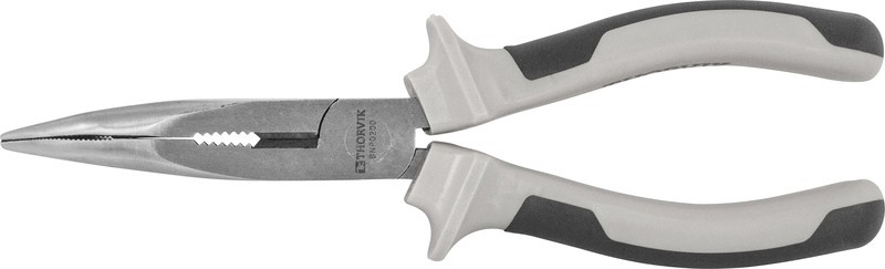 длинногубцы изогнутые 45град. с двухкомпонентными рукоятками! 200 мм\ BNP0200 THORVIK