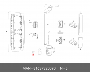 Кожух MAN 81637320090 MAN