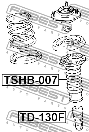 Отбойник амортизатора передний TOYOTA VOLTZ 02-04, COROLLA E14 02-13 TD-130F TD-130F FEBEST