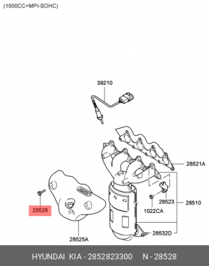 БОЛТ М5 2852823300 MOBIS