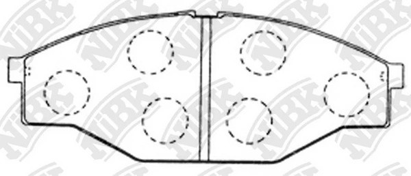 Колодки тормозные TOYOTA Hilux (88-97) передние (4шт.) NIBK PN1166 NIBK
