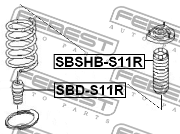 Отбойник амортизатора SUBARU Forester (02-07) заднего (1шт.) FEBEST SBD-S11R FEBEST