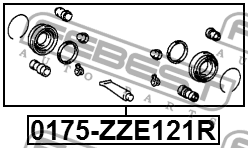 Ремкомплект задн суппорта TOYOTA COROLLA (00-08) 0175-ZZE121R 0175-ZZE121R FEBEST