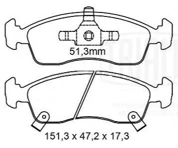 Колодки торм. Chevrolet Cobalt (13-) диск. перед. (а/м без ABS) (PF 0818) PF0818 TRIALLI