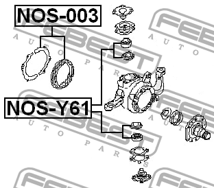 Подшипник поворотного кулака NISSAN PATROL/SAFARI Y61 1997-2006 NOS-Y61 NOS-Y61 FEBEST