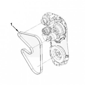 Ремень 1615 (8PK) КАМАЗ Камминз ISBe (3289001) (Haffen) 0810 HAFFEN