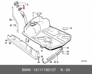 16111180157 Вставка без свинца ! \BMW 3' E30, E36, 5' E28, E34, 6' E24, 7' E23,  16 11 1 180 157 BMW