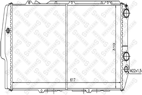 радиатор системы охлаждения!\ Audi 100/200 1.8-2.3 83-90 10-25019-SX STELLOX