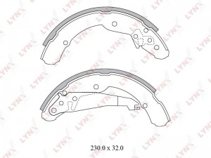 Колодки тормозные задние подходит для VW Polo Sedan 1.6 10 / Caddy 1.4-1.4 95-04 BS-8001 LYNXAUTO