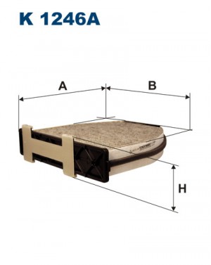 Фильтр воздушный салона MERCEDES C (W204),E (W212),GLK (X204) угольный FILTRON K 1246A FILTRON