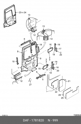 винт с потайной головкой! M8x30\ DAF 1781820 DAF