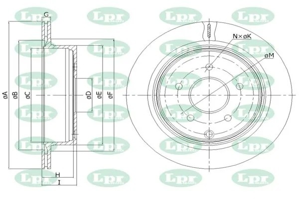 Диск тормозной N2015V N2015V LPR