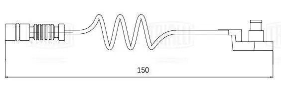 Датчик износа колодок Mercedes ML (W163) (98-) перед. L=150 (PFS 0181) PFS 0181 TRIALLI