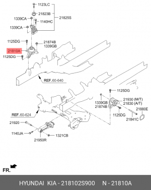 Опора двигателя KIA Sportage (14-) (2.0) правая OE 218102S900 HYUNDAI KIA