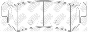 Колодки тормозные CHEVROLET Lacetti (-06),Nubira (1.4/1.8) (03-) задние (4шт.) N PN0376 NIBK