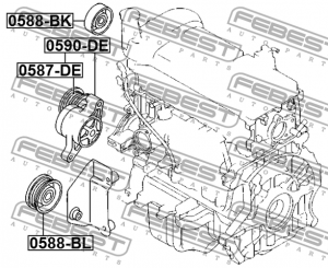 Ролик натяжной 0587-DE 0587-DE FEBEST