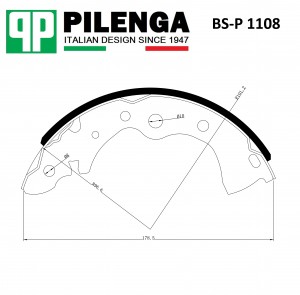 Колодки тормозные барабанные NISSAN Almera (B10)/(G15) BS-P1108 BSP1108 PILENGA