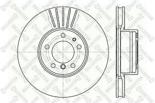 диск тормозной передний!\ BMW E38/E39 3.5/4.0/5.0 M60/M62/M70/M73 95> 6020-1532V-SX STELLOX