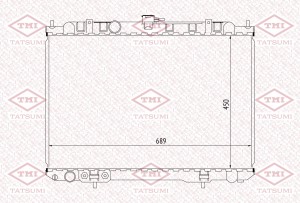 Радиатор охлаждения NISSAN X-Trail 01- TGA1059 TGA1059 TATSUMI