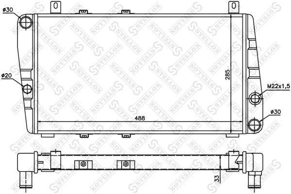 радиатор  1025041SX 10-25041-SX STELLOX