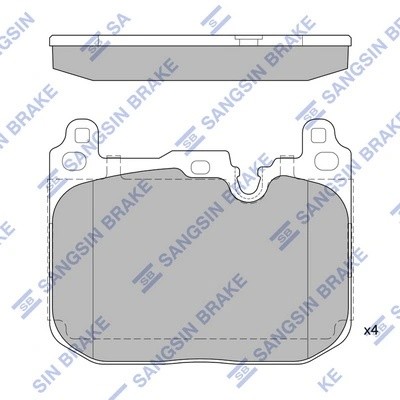 Колодки тормозные MINI Cooper (F56) передние (4шт.) SANGSIN SP2402A SANGSIN