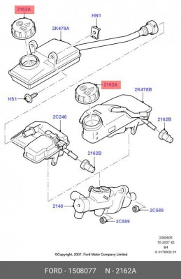 Крышка FORD Focus 2 бачка тормозной жидкости OE 1508077 FORD