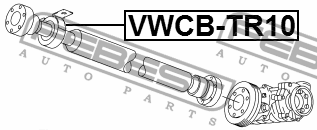 Подшипник подвесной кардан вала VW TRANSPORTER V VWCB-TR10 VWCB-TR10 FEBEST