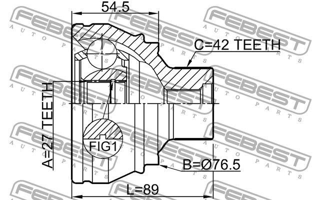 ШРУС 1710-Q5 1710-Q5 FEBEST
