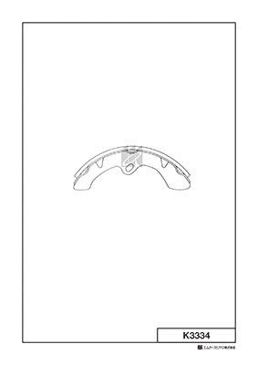 Колодки тормозные барабанные K3334 K3334 MK KASHIYAMA