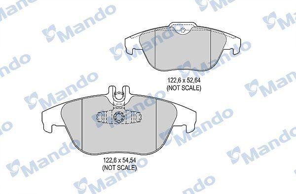 Колодки тормозные MERCEDES W204 задние (4шт.) MANDO MBF015243 MANDO