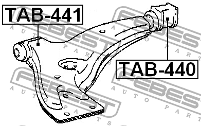 Сайлентблок рычага передний TOYOTA COROLLA 2 EL5,NL50 1994.09-1999.07 TAB-441 TAB-441 FEBEST