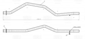 Труба приёмная ГАЗель Бизнес (3221) дв.УМЗ Евро-3, ISF2.8S Евро-4 (алюм. сталь)  ERP 0306 TRIALLI