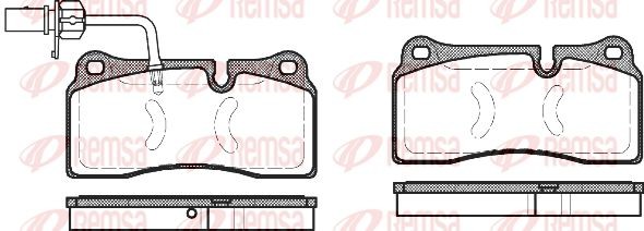 983 11 [420698451B] !колодки дисковые з.\ Audi R8 4.2i Quattro 07> 0983.11 REMSA