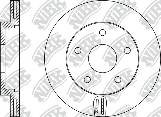 Диск тормозной VW Passat (05-10) AUDI A4 (94-00) передний (1шт.) NIBK RN1085 NIBK