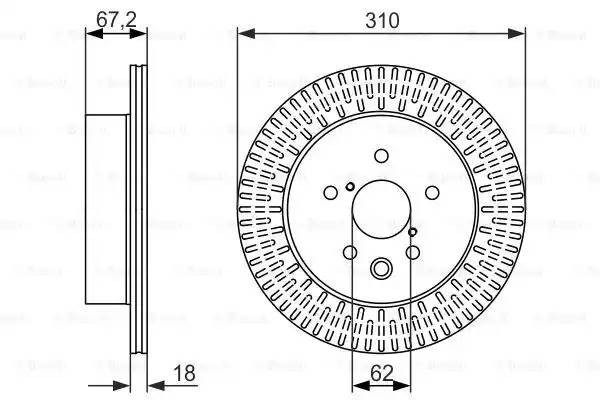 0 986 479 615 диск тормозной задний!\ Lexus GS 3.0/4.3/4.6 05> 0 986 479 615 BOSCH
