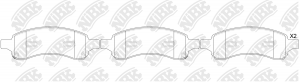 Колодки тормозные CHEVROLET Colorado (09-12),Trailblazer (06-09) передние (4шт.) PN0517 NIBK
